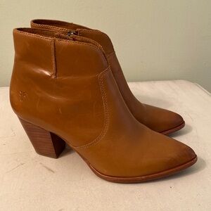 Frye brown leather booties